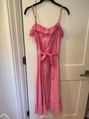 Sézane Pink Lined Cotton Dress